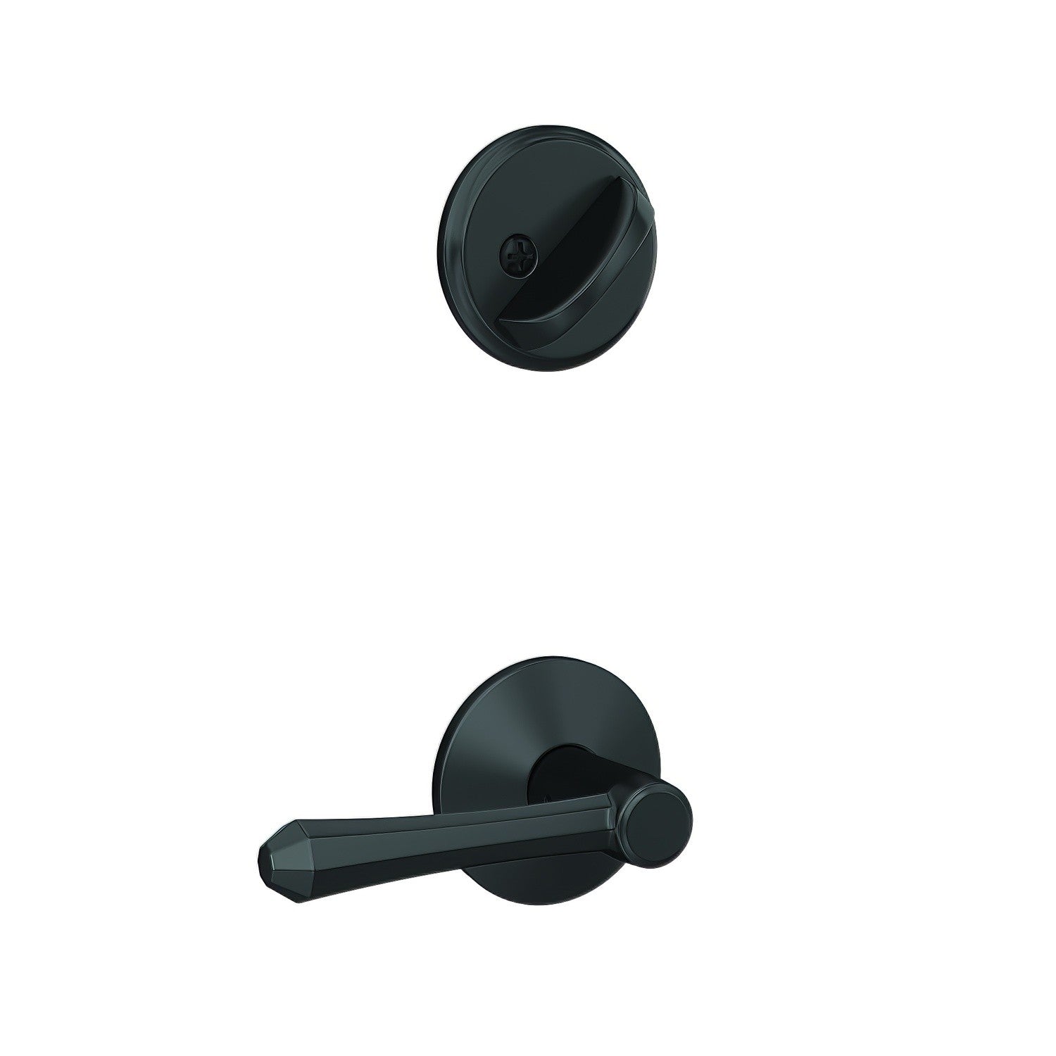 Schlage FC59DMP622KIN Custom Dempsey Lever with Kinsler Rose Interior Active Trim.