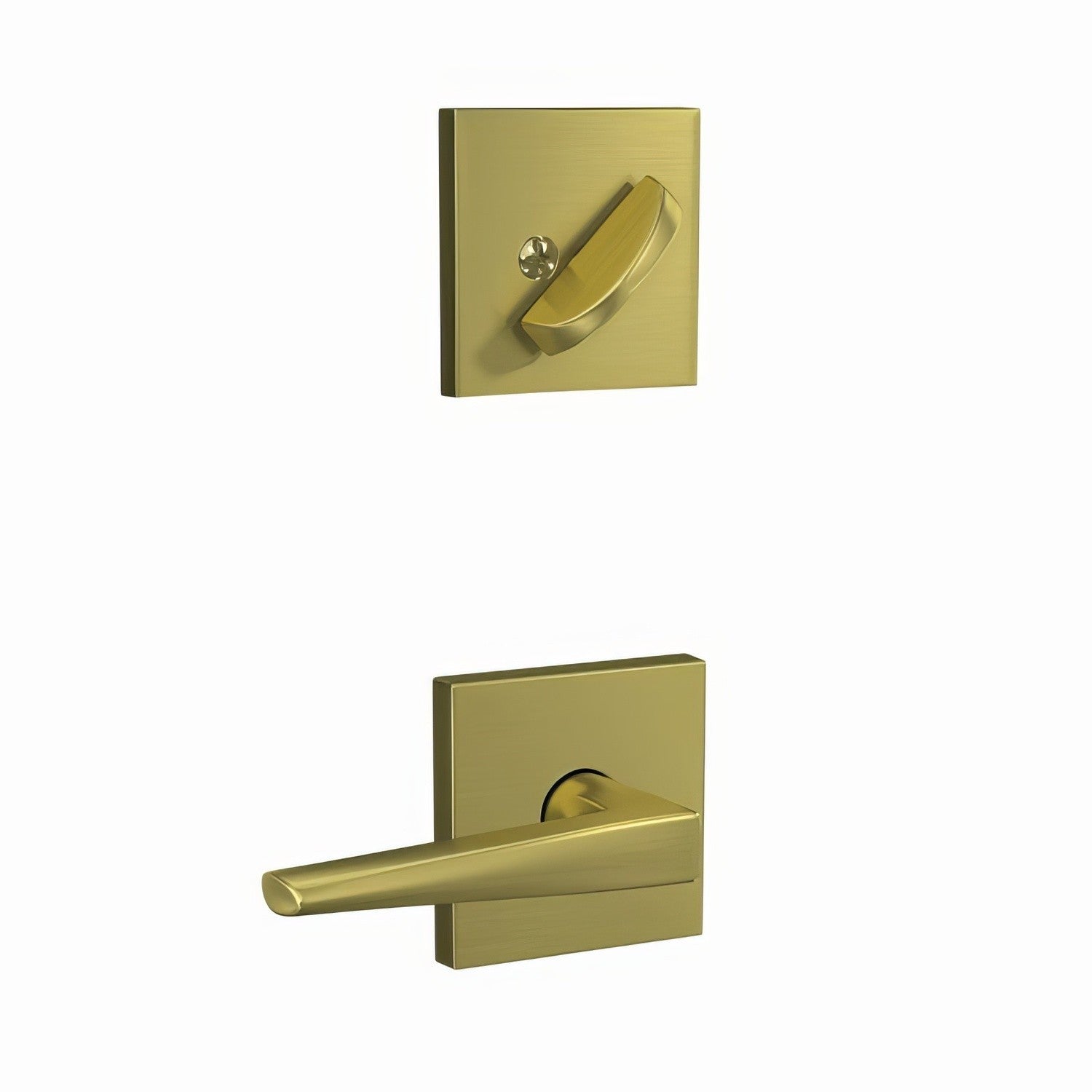 Schlage FC59ELR-COL Custom Eller Lever with Collins Rose Interior Active Trim