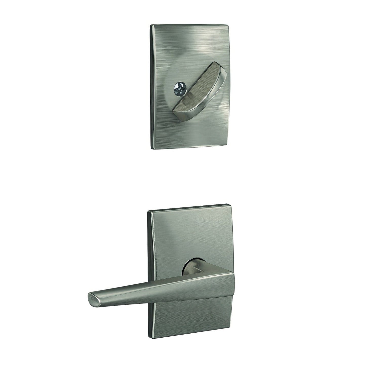 Schlage FC59ELR-CEN Custom Eller Lever with Century Rose Interior Active Trim
