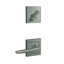 Schlage FC59ELR-ULD Custom Eller Lever with Upland Rose Interior Active Trim.