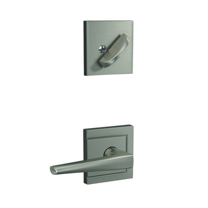 Schlage FC59ELR-ULD Custom Eller Lever with Upland Rose Interior Active Trim.