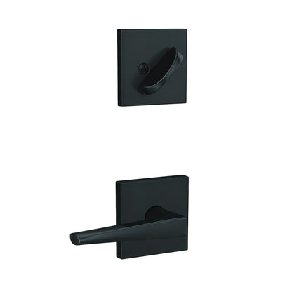 Schlage FC59ELR-COL Custom Eller Lever with Collins Rose Interior Active Trim.