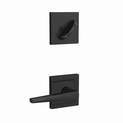 Schlage FC59ELR-ULD Custom Eller Lever with Upland Rose Interior Active Trim.