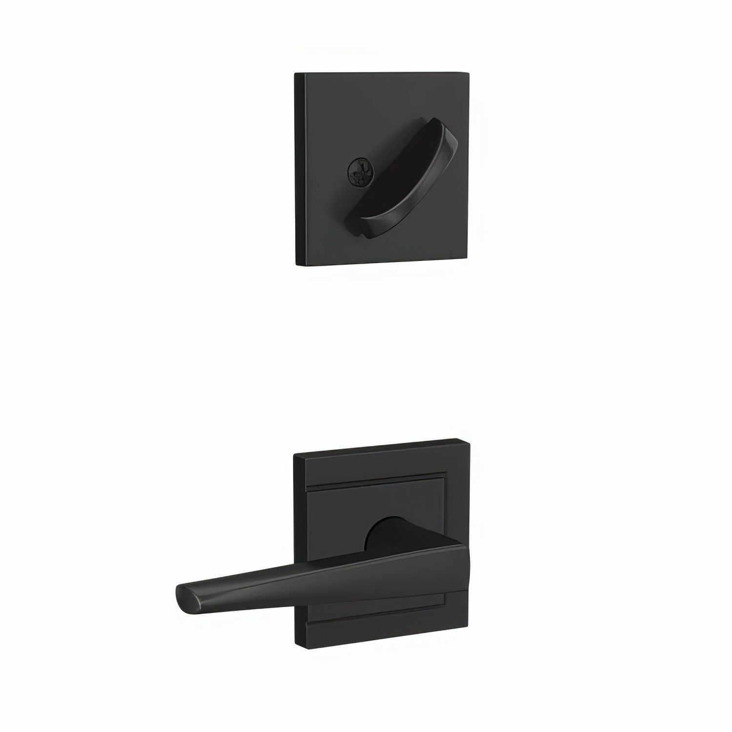 Schlage FC59ELR-ULD Custom Eller Lever with Upland Rose Interior Active Trim
