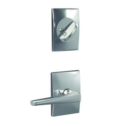 Schlage FC59ELR-CEN Custom Eller Lever with Century Rose Interior Active Trim