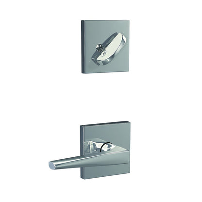 Schlage FC59ELR-COL Custom Eller Lever with Collins Rose Interior Active Trim.