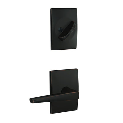 Schlage FC59ELR-CEN Custom Eller Lever with Century Rose Interior Active Trim
