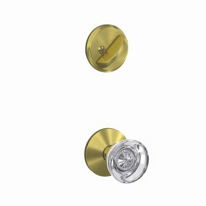 Schlage FC59HOB-KIN Custom Hobson Knob with Kinsler Rose Interior Active Trim
