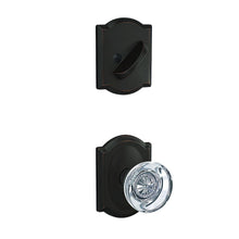 Schlage FC59HOB-CAM Custom Hobson Knob with Camelot Rose Interior Active Trim