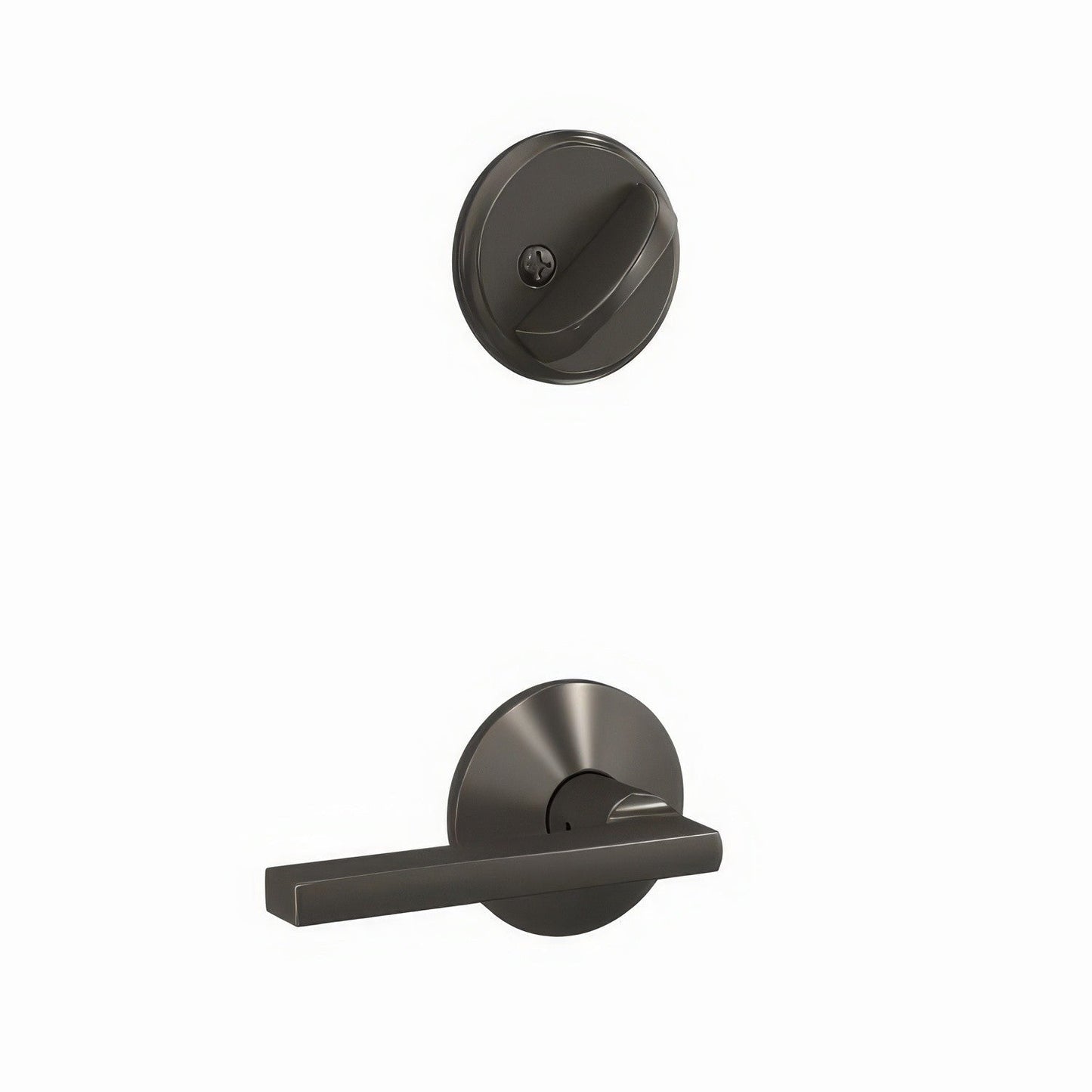 Schlage FC59LAT-KIN Latitude Lever with Kinsler Rose Interior Active Trim