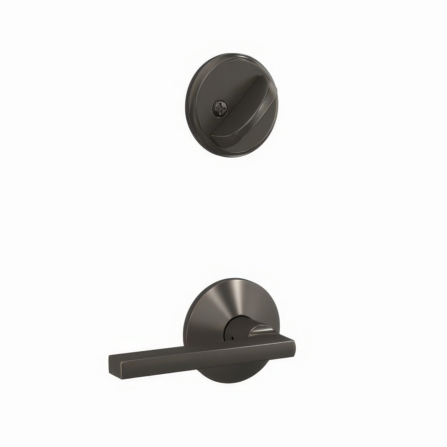 Schlage FC59LAT-KIN Latitude Lever with Kinsler Rose Interior Active Trim
