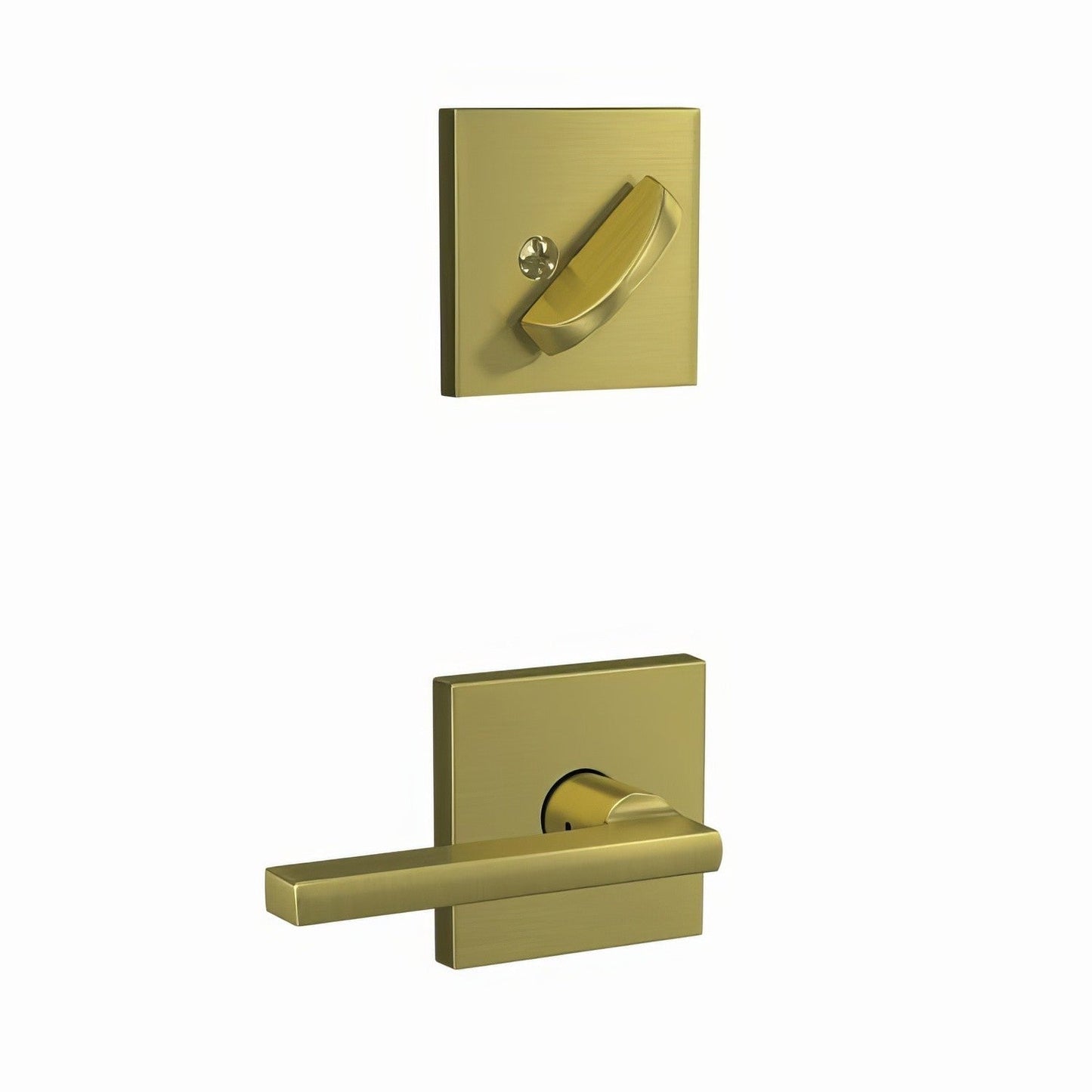 Schlage FC59LAT-COL Latitude Lever with Collins Rose Interior Active Trim