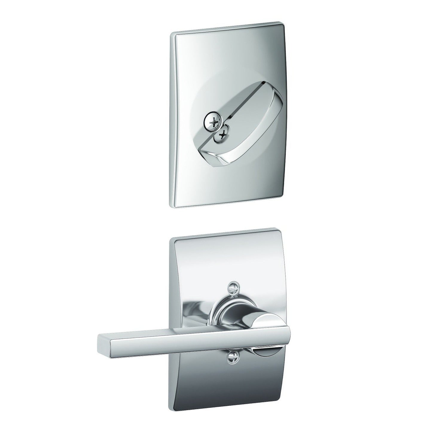 Schlage FC59LAT-CEN Latitude Lever with Century Rose Interior Active Trim