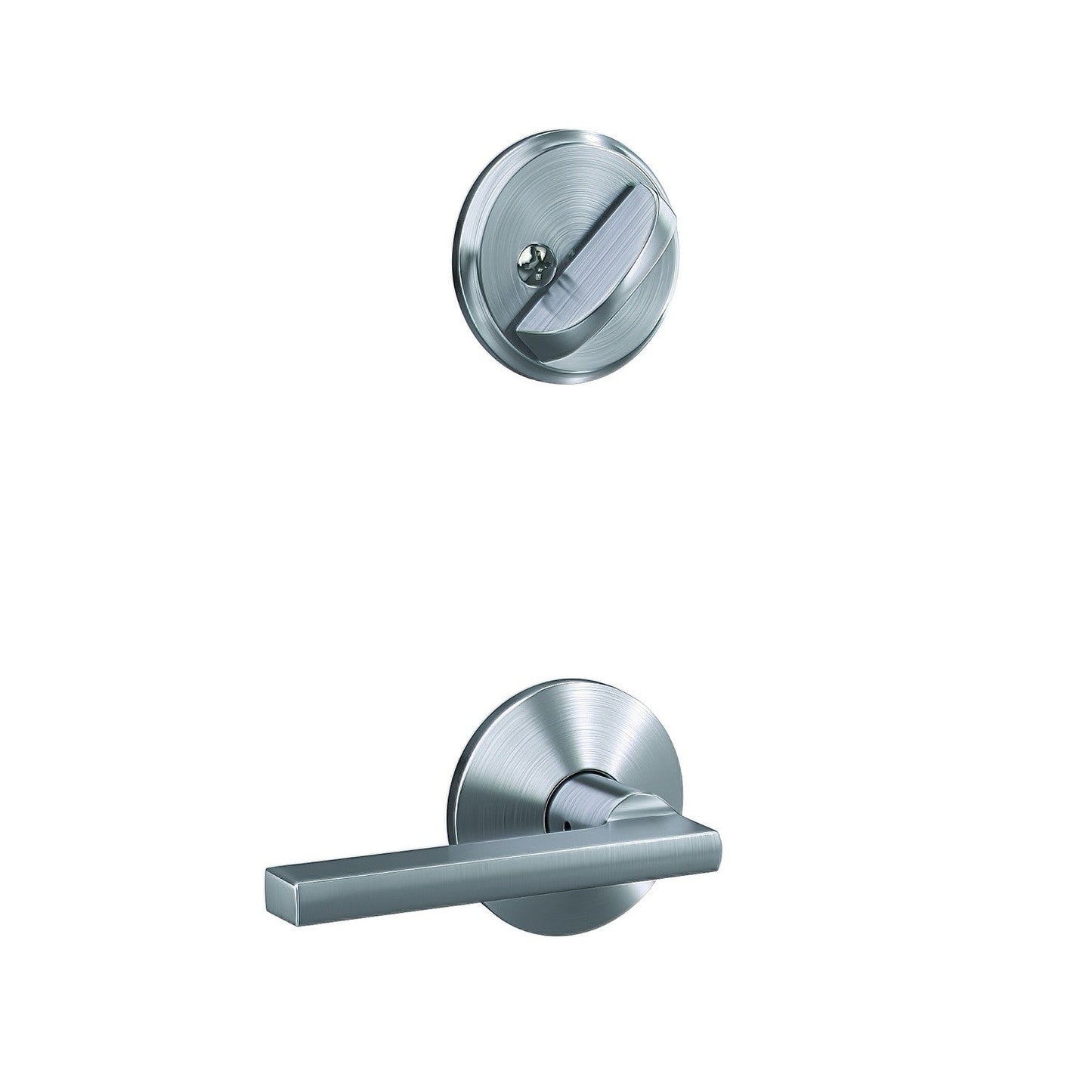 Schlage FC59LAT-KIN Latitude Lever with Kinsler Rose Interior Active Trim