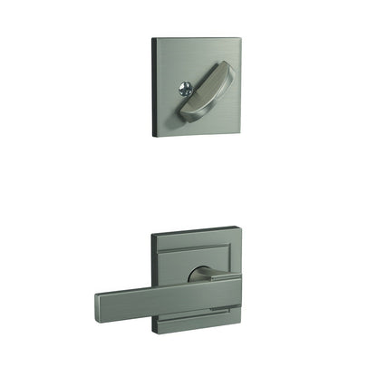 Schlage FC59NBK-ULD Custom Northbrook Lever with Upland Rose Interior Active Trim.