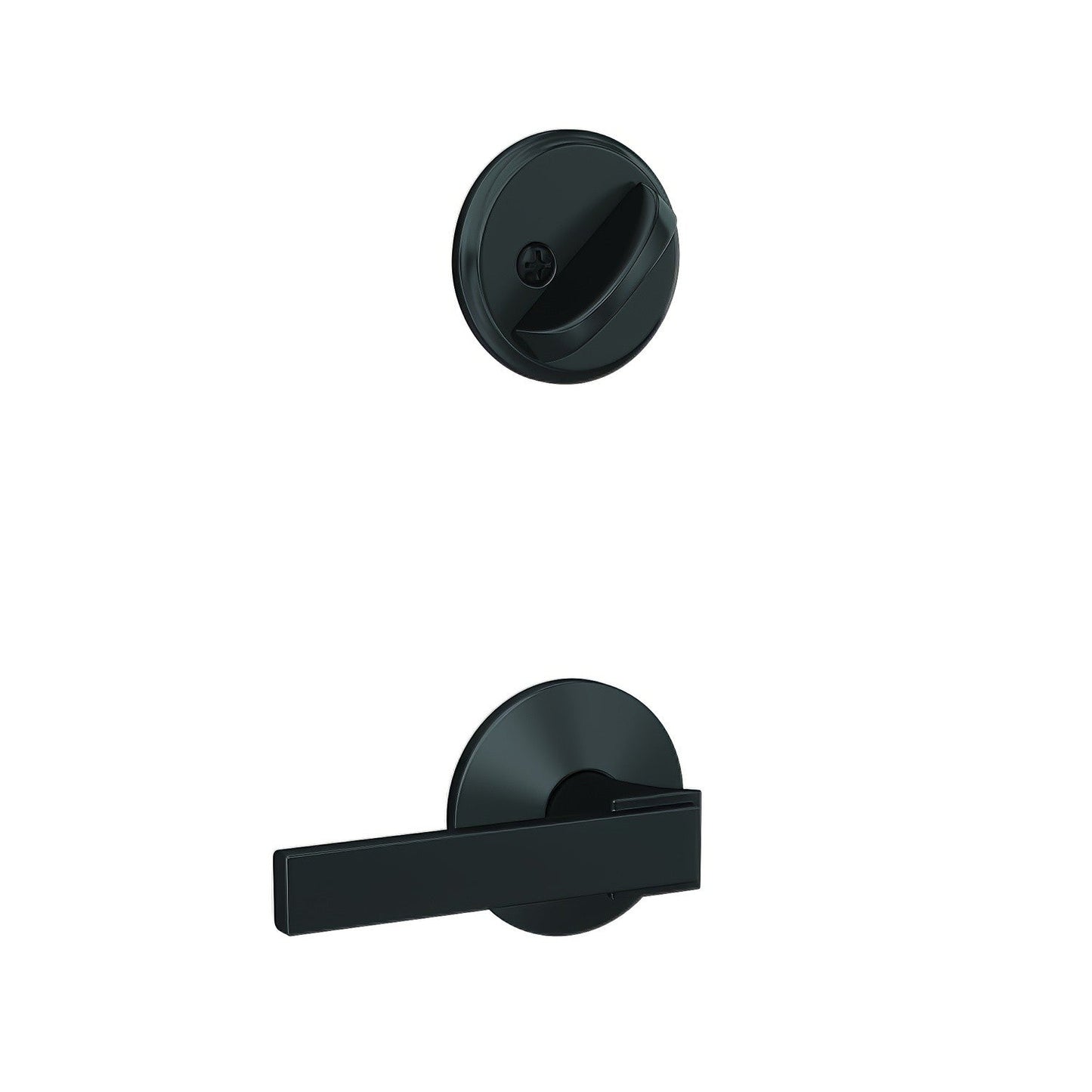 Schlage FC59NBK-KIN Custom Northbrook Lever with Kinsler Rose Interior Active Trim