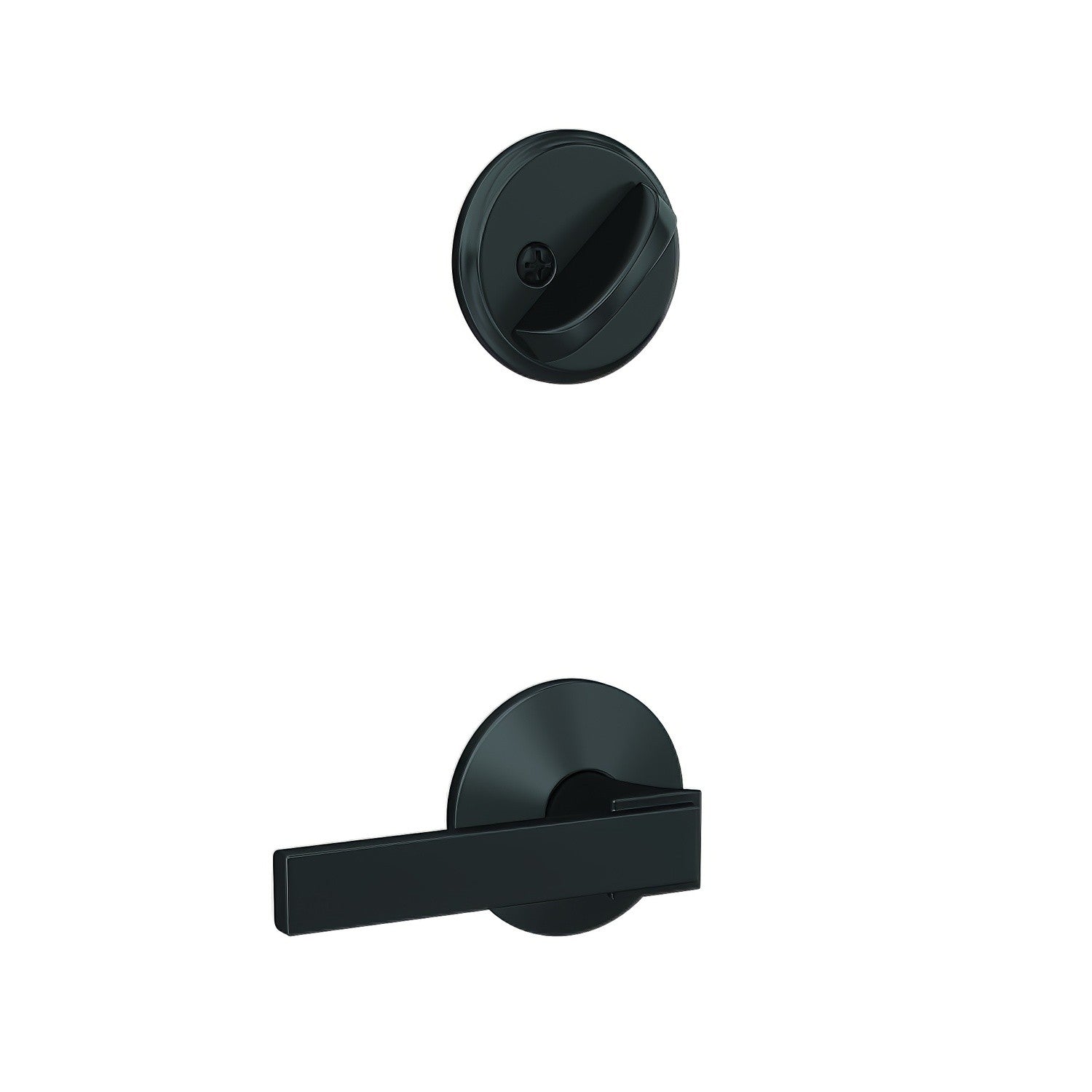 Schlage FC59NBK-KIN Custom Northbrook Lever with Kinsler Rose Interior Active Trim