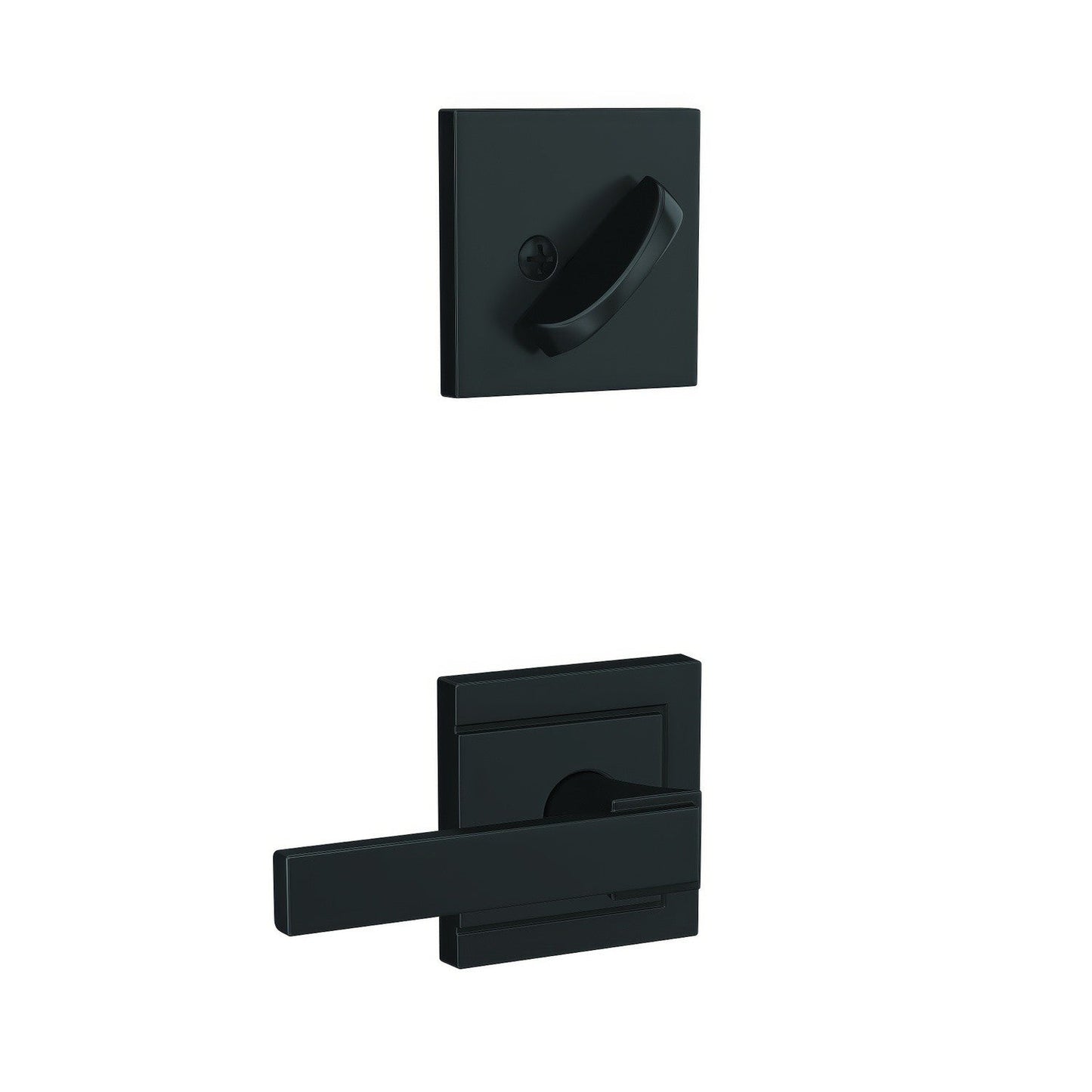 Schlage FC59NBK-ULD Custom Northbrook Lever with Upland Rose Interior Active Trim.