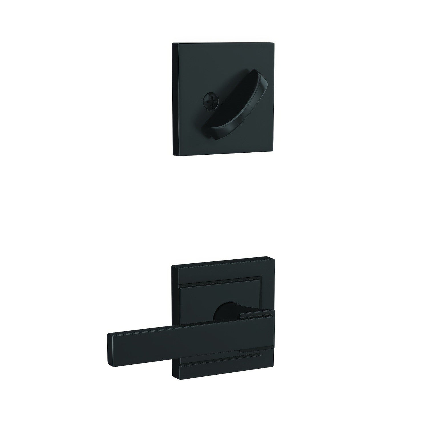 Schlage FC59NBK-ULD Custom Northbrook Lever with Upland Rose Interior Active Trim.