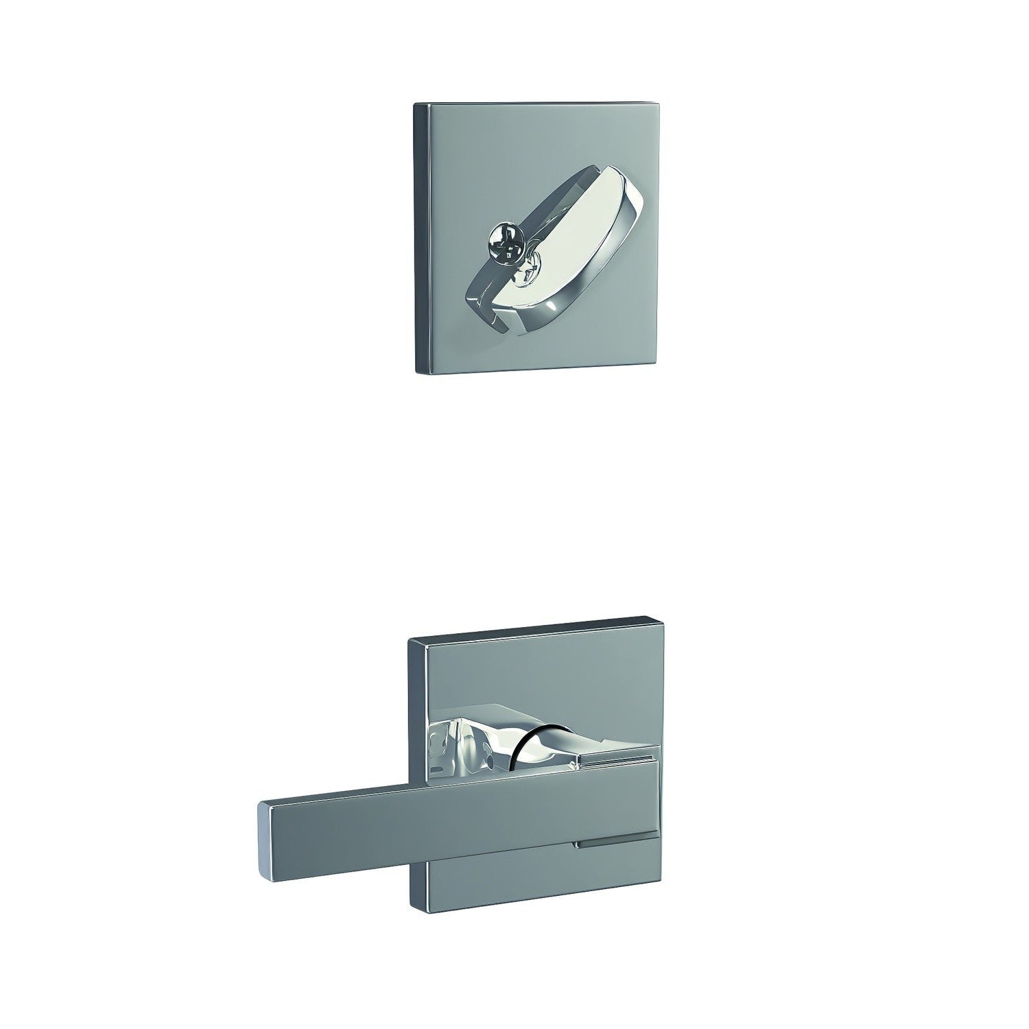 Schlage FC59NBK-COL Custom Northbrook Lever with Collins Rose Interior Active Trim