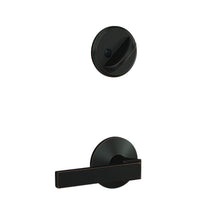 Schlage FC59NBK-KIN Custom Northbrook Lever with Kinsler Rose Interior Active Trim.