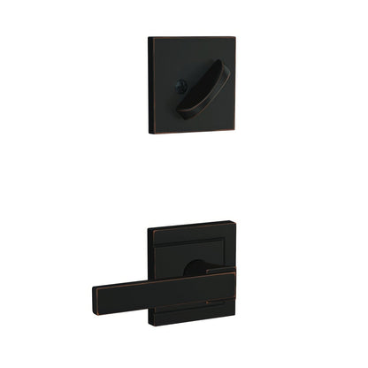 Schlage FC59NBK-ULD Custom Northbrook Lever with Upland Rose Interior Active Trim.