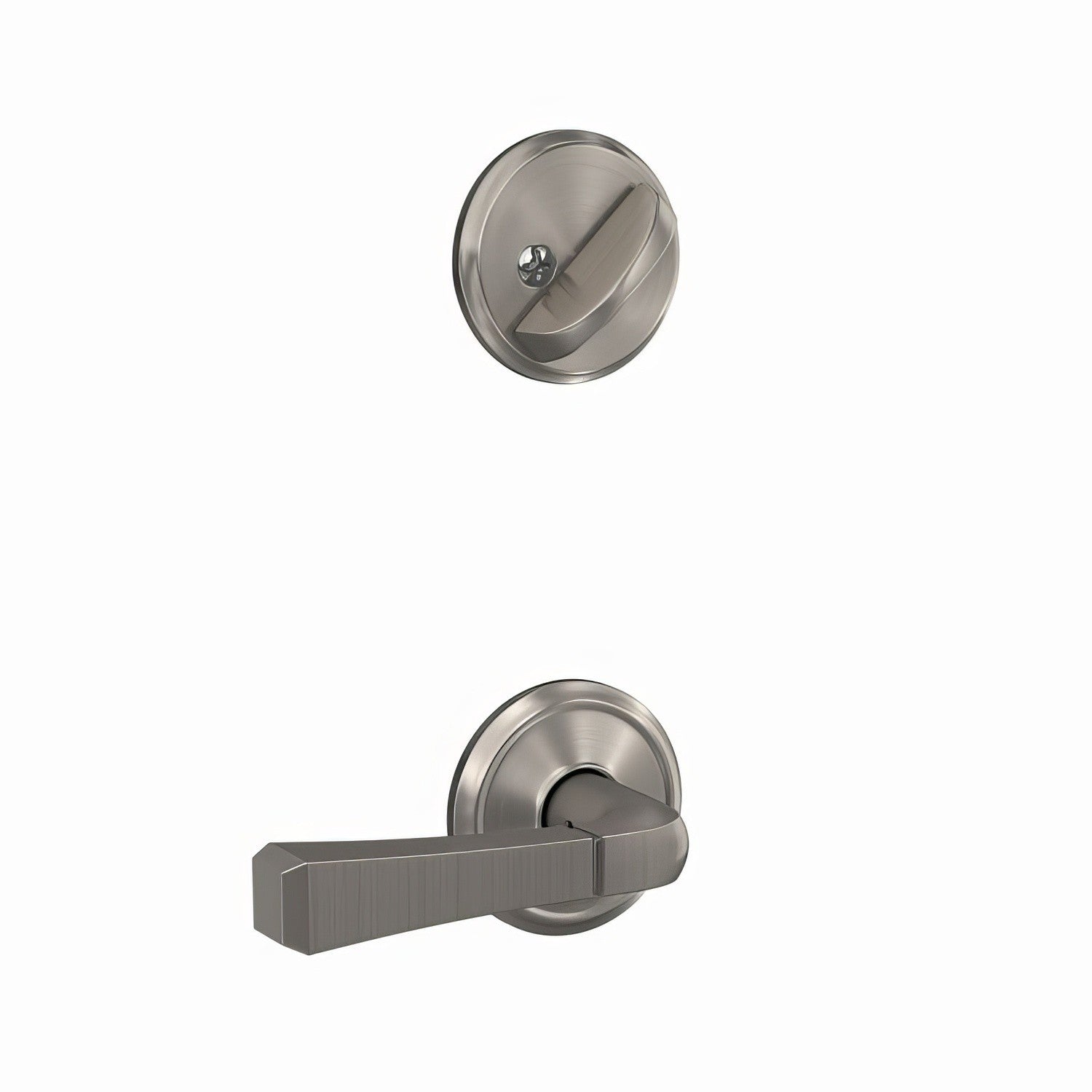 Schlage FC59RVT619ALD Rivington Lever with Alden Rose Interior Active Trim Satin Nickel
