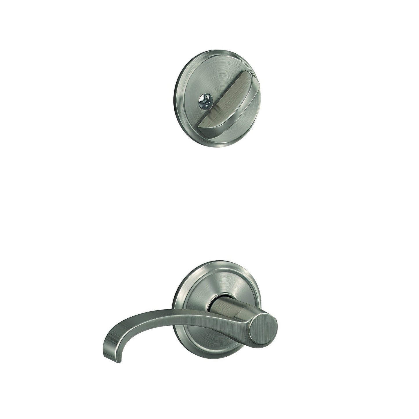 Schlage FC59WIT-ALD Custom Whitney Lever with Alden Rose Interior Active Trim