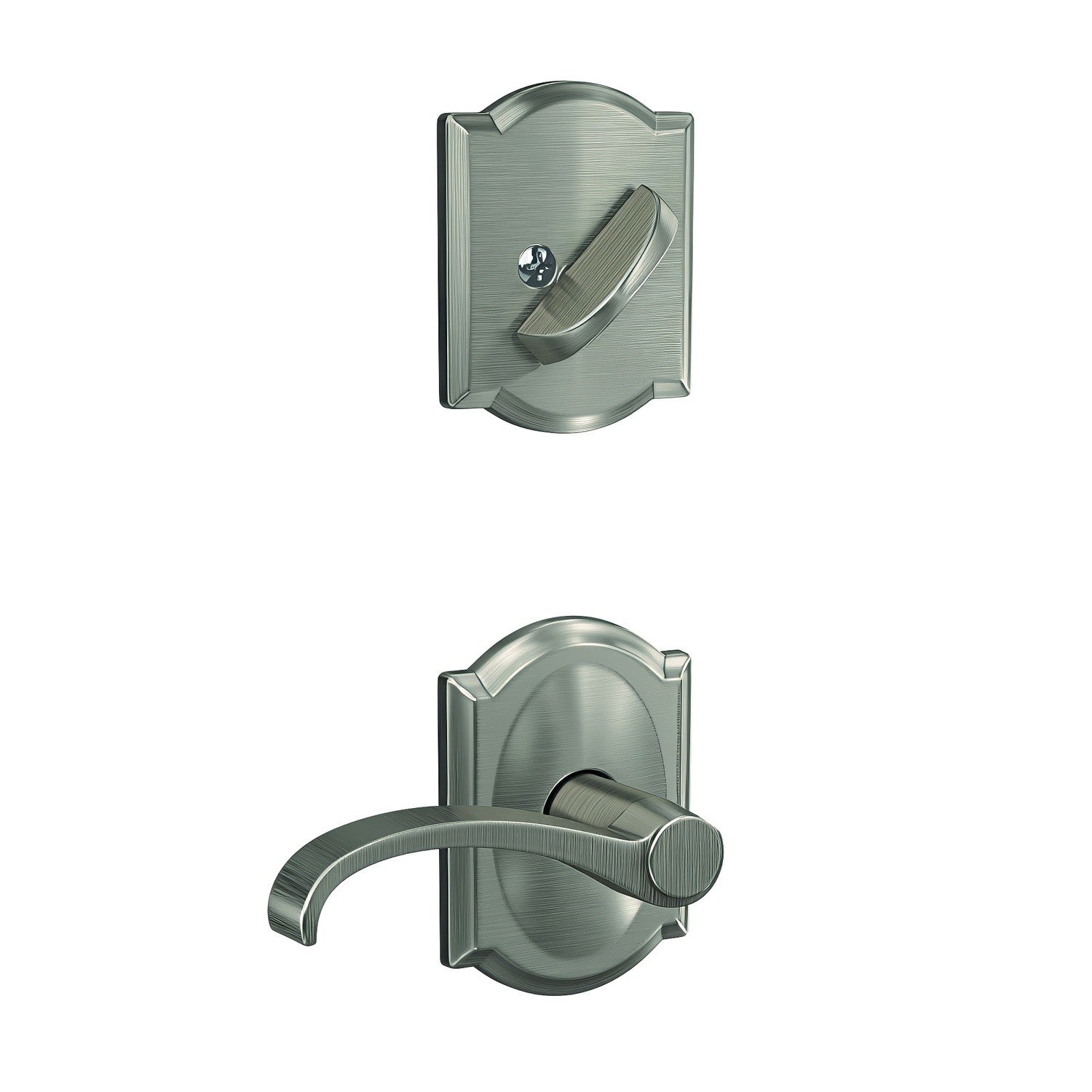 Schlage FC59WIT-CAM Whitney Lever with Camelot Rose Interior Active Trim.