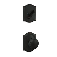 Schlage FC94AND716CAM Custom Andover Knob with Camelot Rose Dummy Interior Trim Aged Bronze