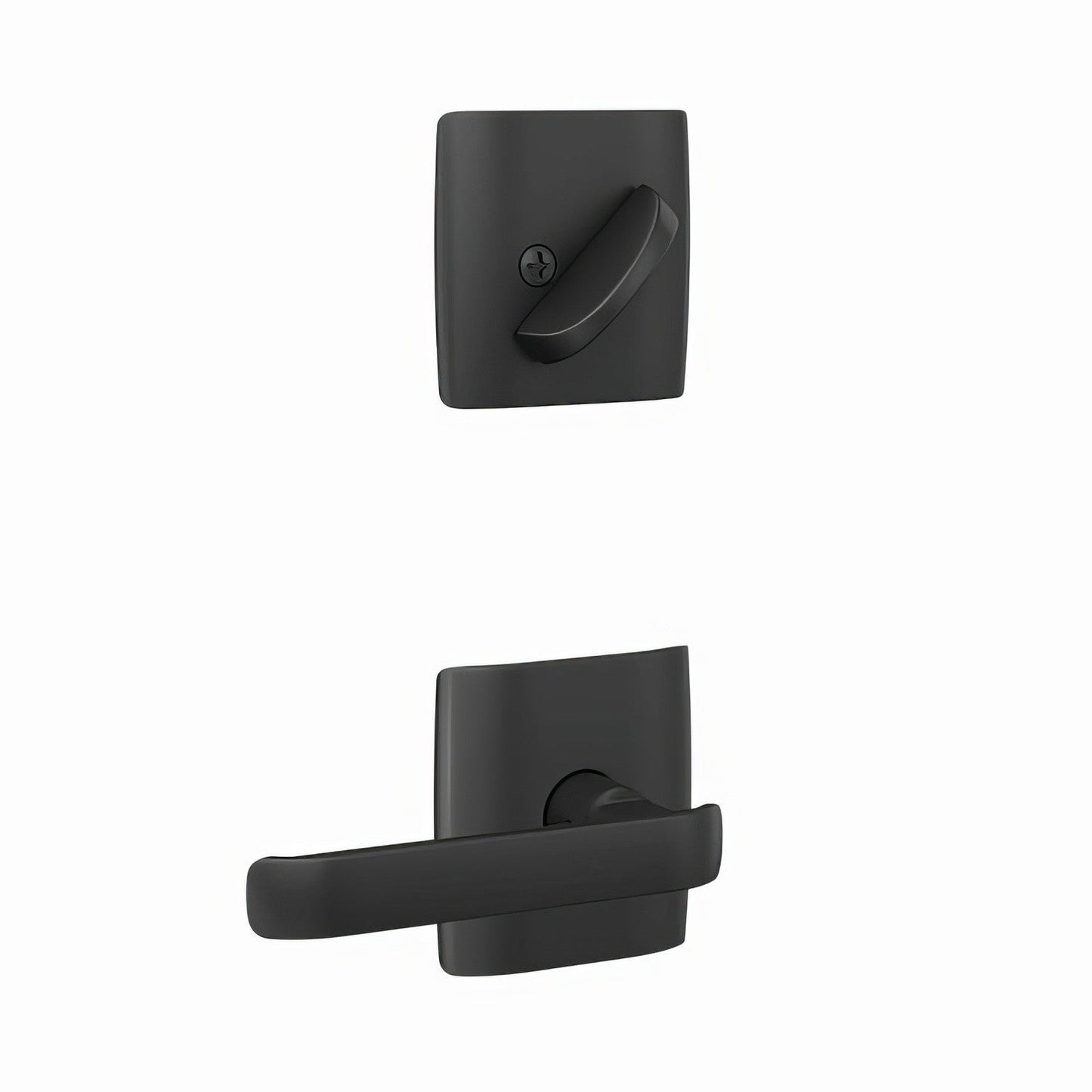 Schlage FC94CYB622DLT Clybourn Lever with Dalton Rose Dummy Interior Trim Matte Black