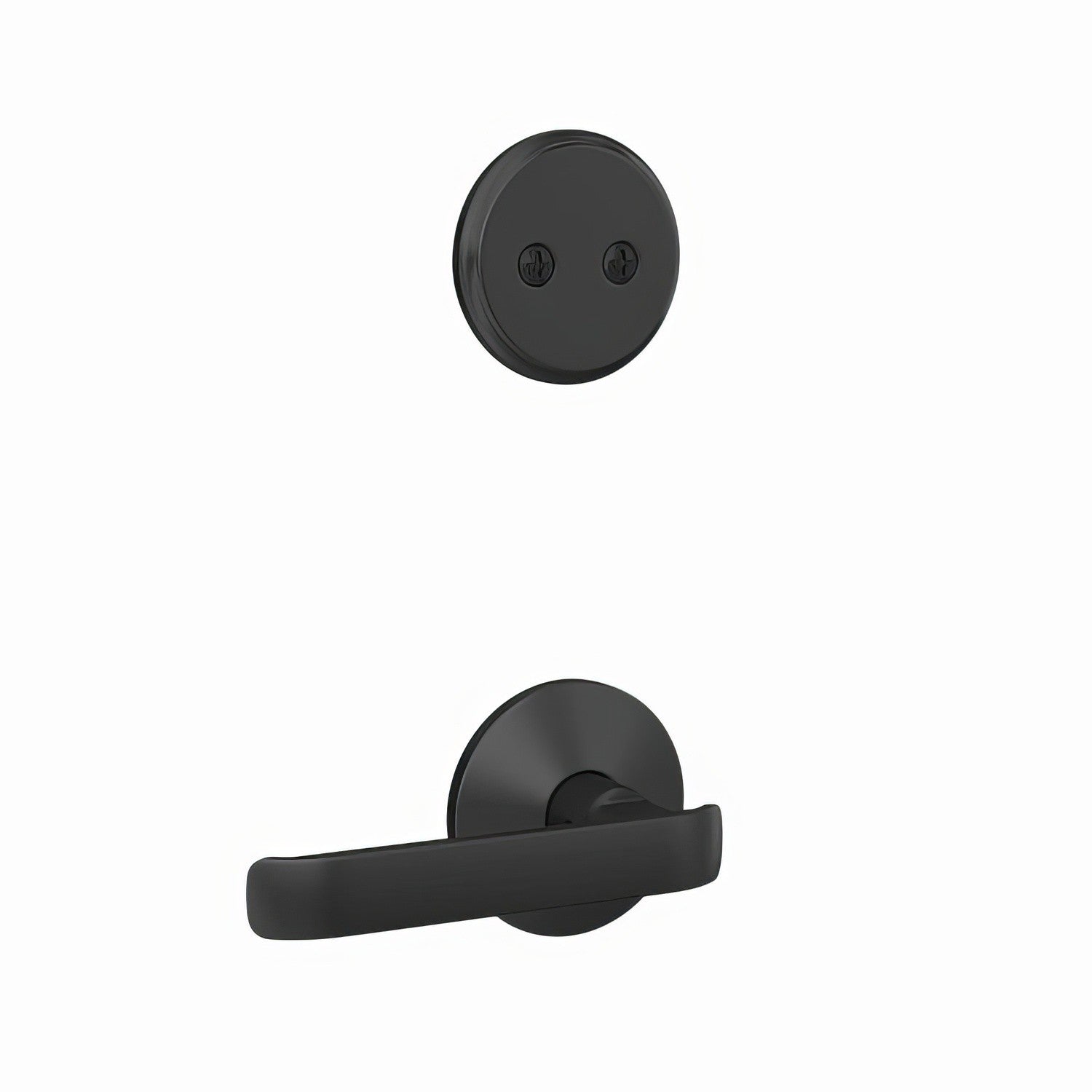 Schlage FC94CYB622KIN Clybourn Lever with Kinsler Rose Dummy Interior Trim Matte Black