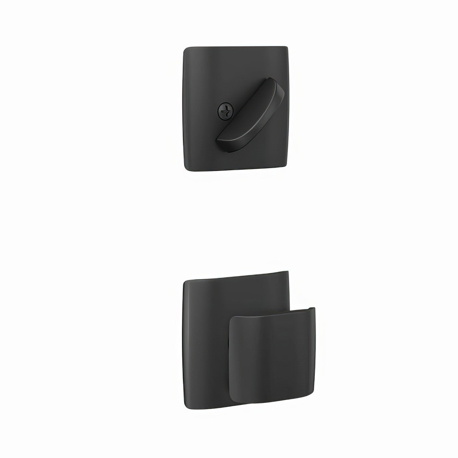 Schlage FC94GAN622DLT Ganton Knob with Dalton Rose Dummy Interior Trim Matte Black