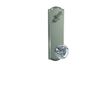 Schlage FCT59ALX-CAM Alexandria Glass Knob with Camelot Escutcheon Interior Active Trim.