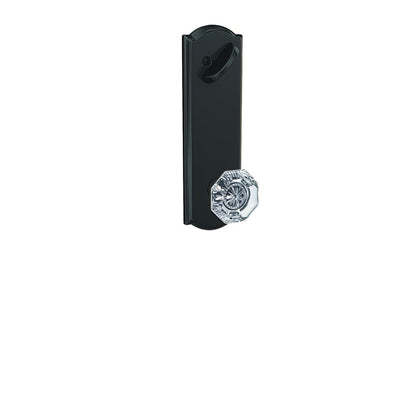 Schlage FCT59ALX-CAM Alexandria Glass Knob with Camelot Escutcheon Interior Active Trim