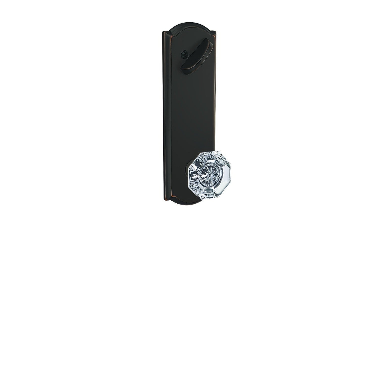 Schlage FCT59ALX-CAM Alexandria Glass Knob with Camelot Escutcheon Interior Active Trim.