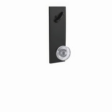Schlage FCT59DAW622CEN Dawes Glass Knob with Century Escutcheon Interior Active Trim Matte Black.