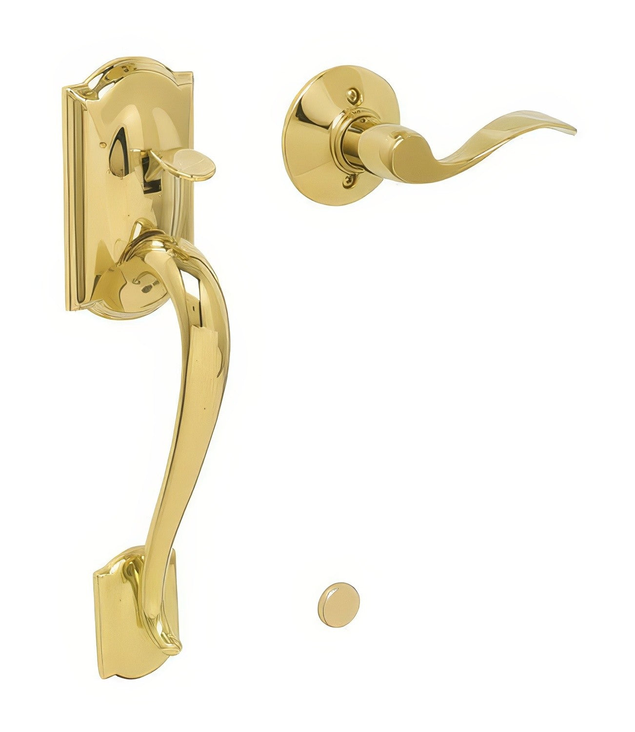 Schlage FE285-CAM-ACC-RH Electronic Security Camelot Lower Handleset with Accent Interior Right Hand Lever