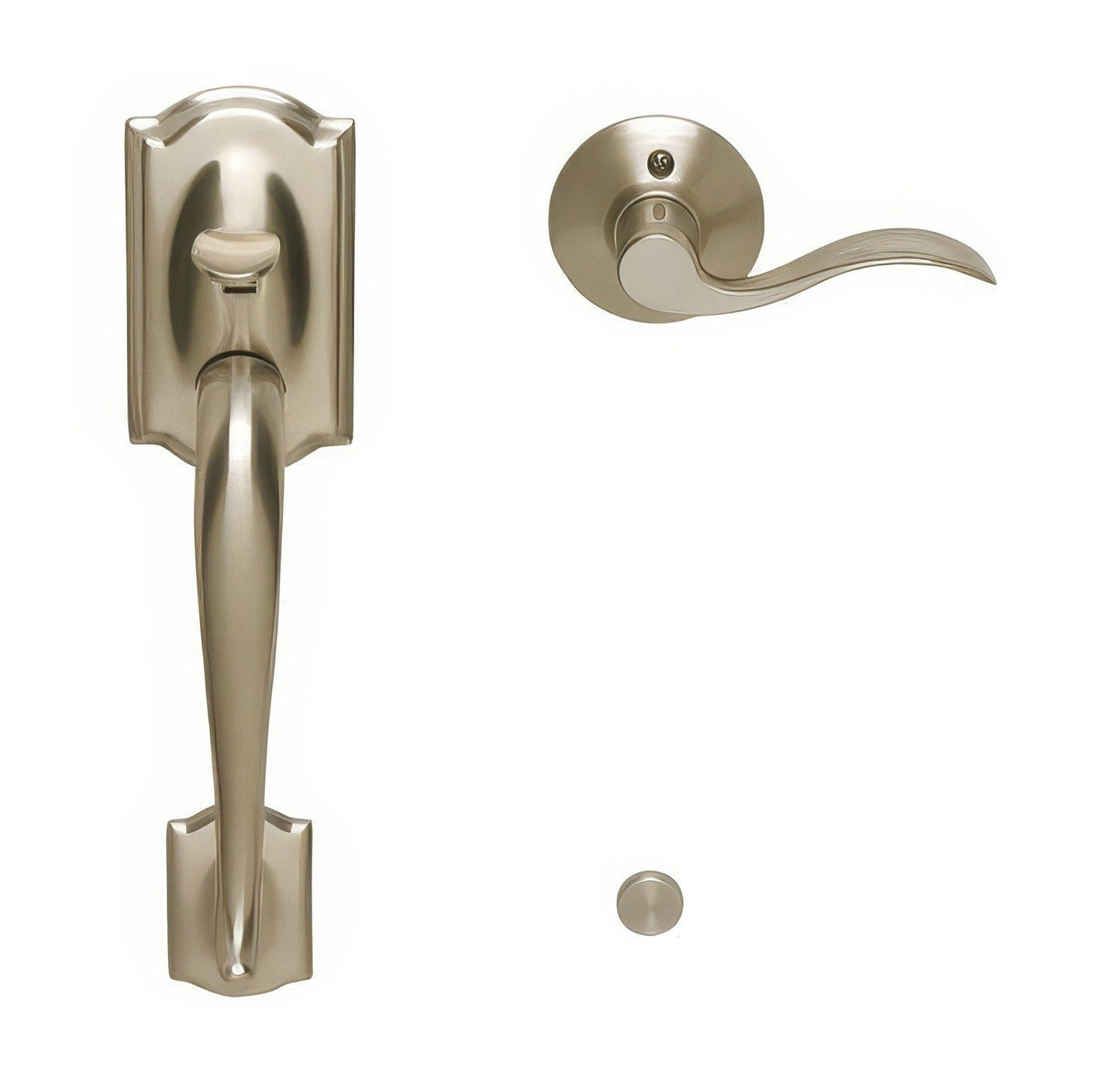Schlage FE285-CAM-ACC-RH Electronic Security Camelot Lower Handleset with Accent Interior Right Hand Lever
