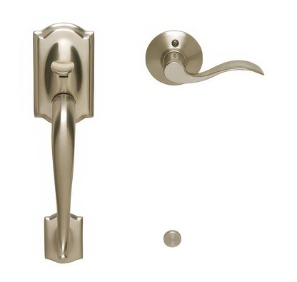 Schlage FE285-CAM-ACC-RH Electronic Security Camelot Lower Handleset with Accent Interior Right Hand Lever