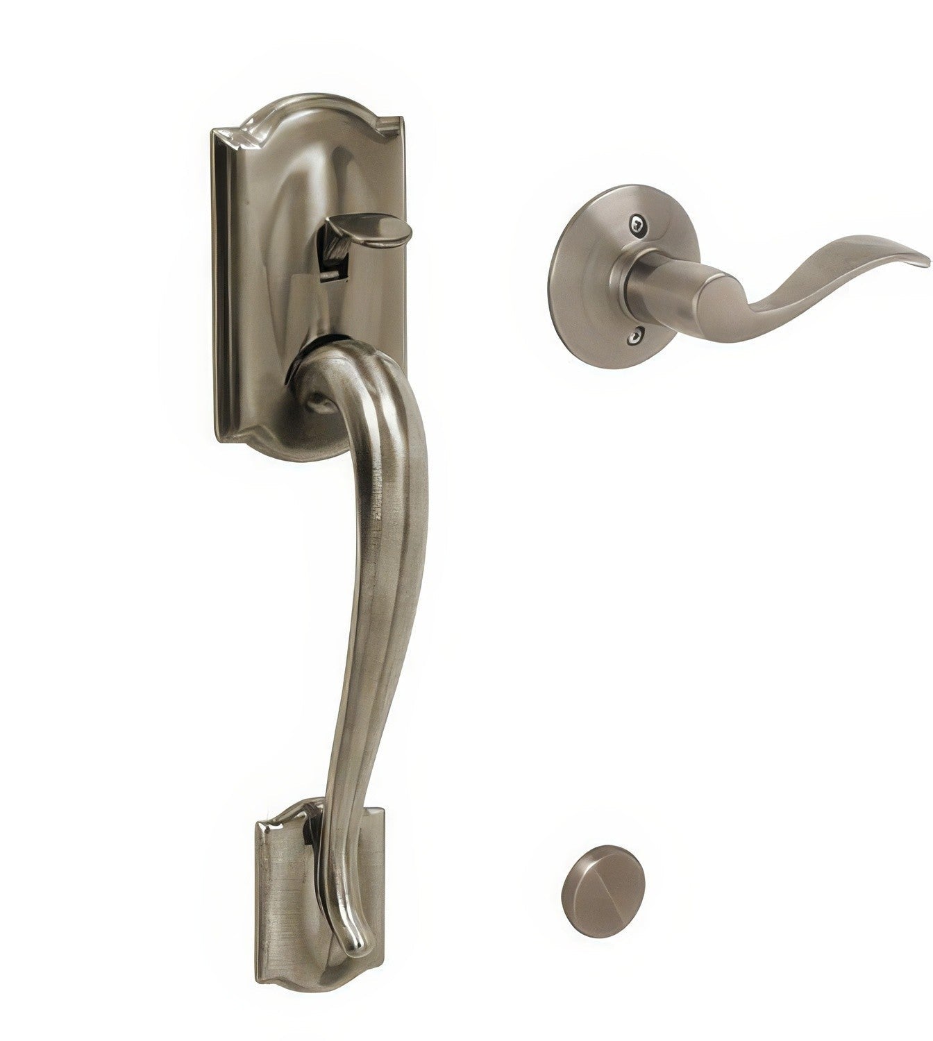 Schlage FE285-CAM-ACC-RH Electronic Security Camelot Lower Handleset with Accent Interior Right Hand Lever