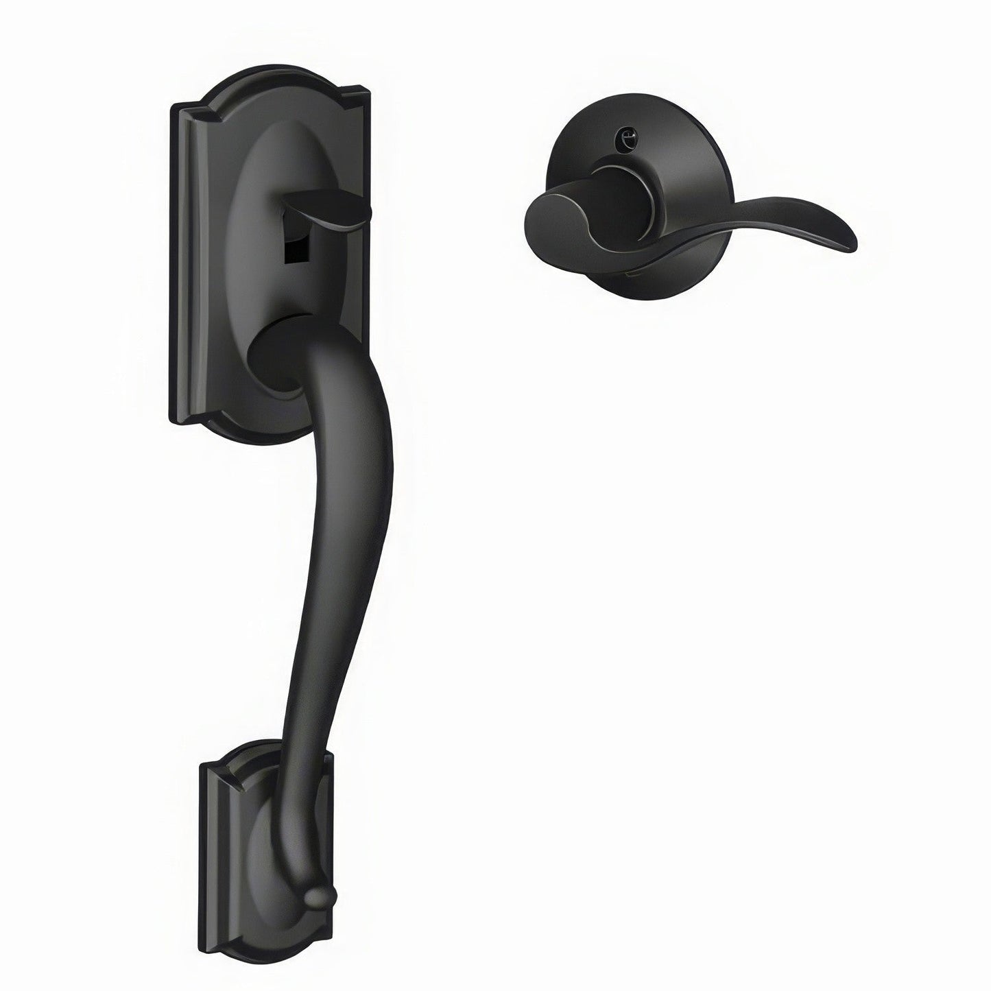 Schlage FE285-CAM-ACC-RH Electronic Security Camelot Lower Handleset with Accent Interior Right Hand Lever