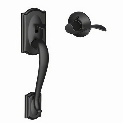 Schlage FE285-CAM-ACC-RH Electronic Security Camelot Lower Handleset with Accent Interior Right Hand Lever