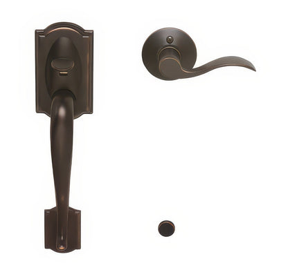 Schlage FE285-CAM-ACC-RH Electronic Security Camelot Lower Handleset with Accent Interior Right Hand Lever