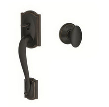 Schlage FE285CAM-SIE Camelot with Siena Knob Bottom Half Handleset.