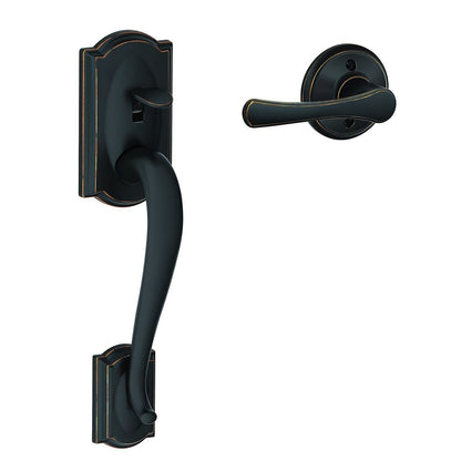 Schlage FE285CAM-VLA Camelot with Avila Lever Bottom Half Handleset.