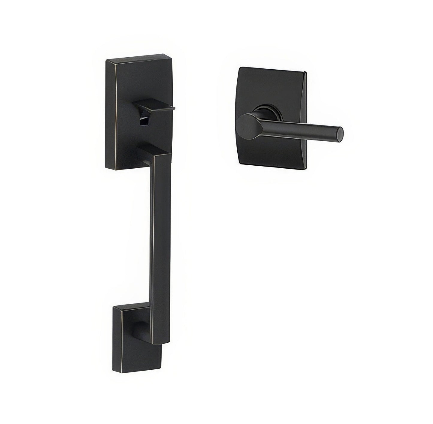 Schlage FE285CEN-BRWCEN Century with Broadway Lever with Century Rose Bottom Half Handleset