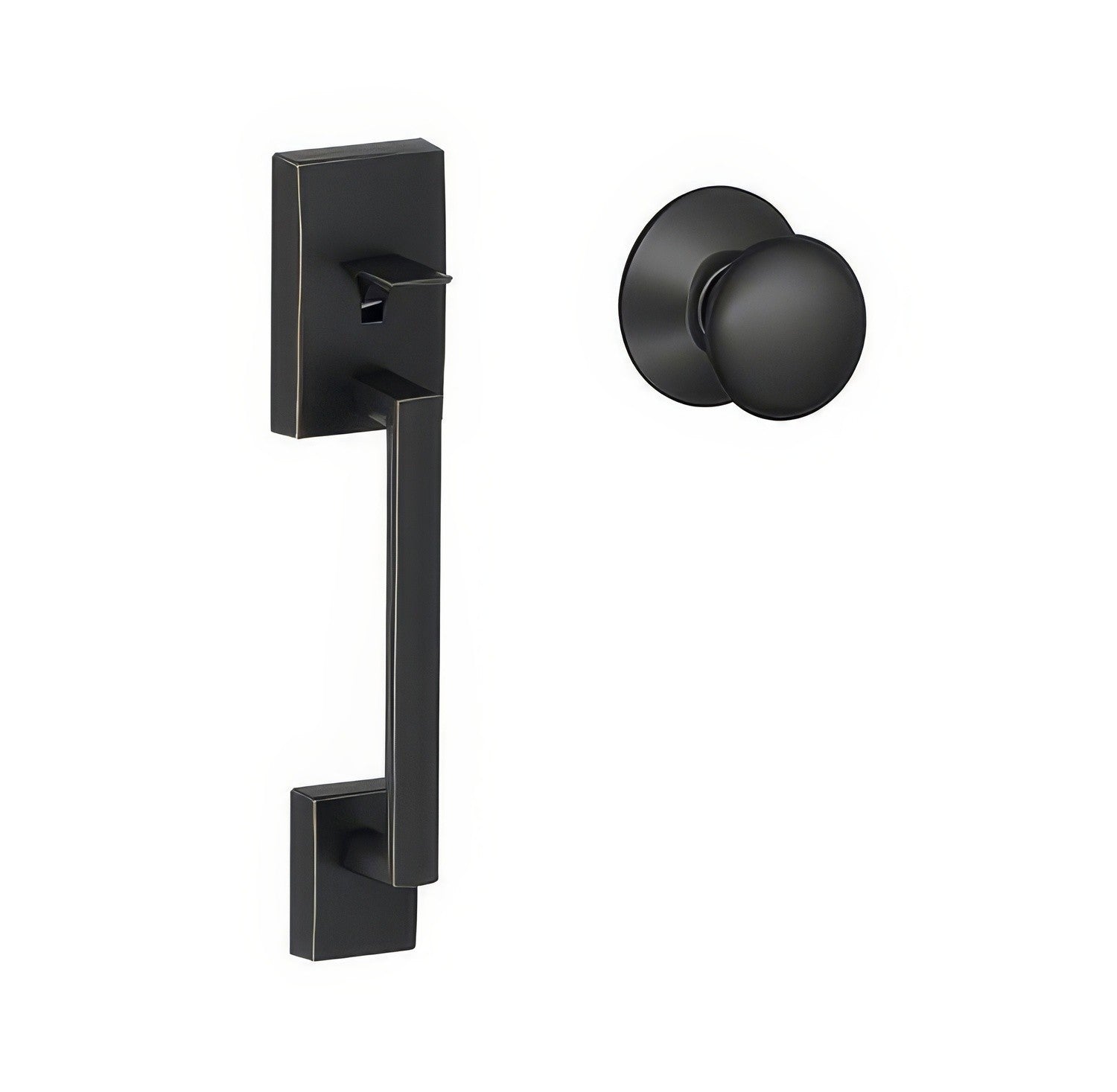 Schlage FE285CEN-PLY Century with Plymouth Knob Bottom Half Handleset.