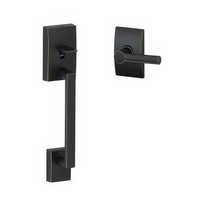 Schlage FE285CEN-BRWCEN Century with Broadway Lever with Century Rose Bottom Half Handleset.