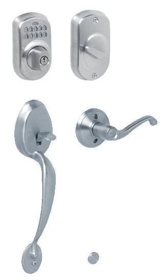 Schlage FE365-PLY-FLA-LH Plymouth Left Hand Electronic Handleset.